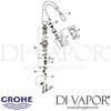 Grohe K4 Single-Lever Sink Mixer Kitchen Tap Spares
